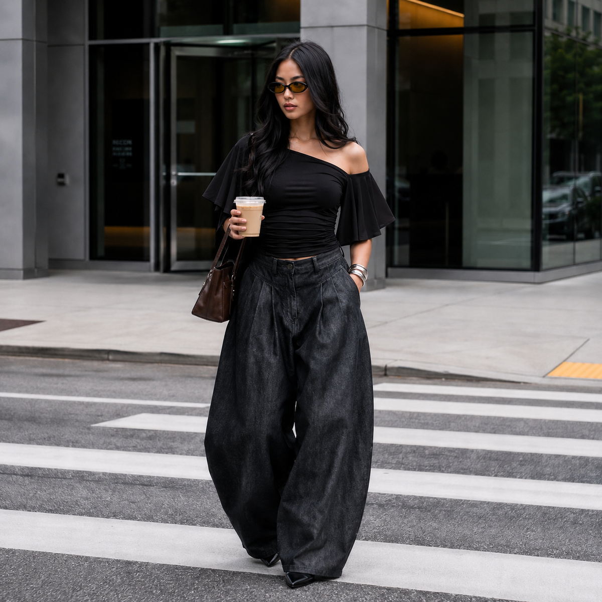 Noir Off-Shoulder Top