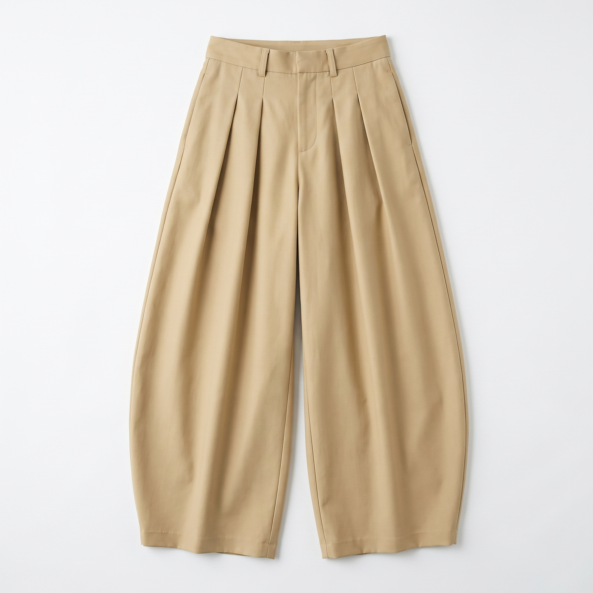Pleated Barrel Pants