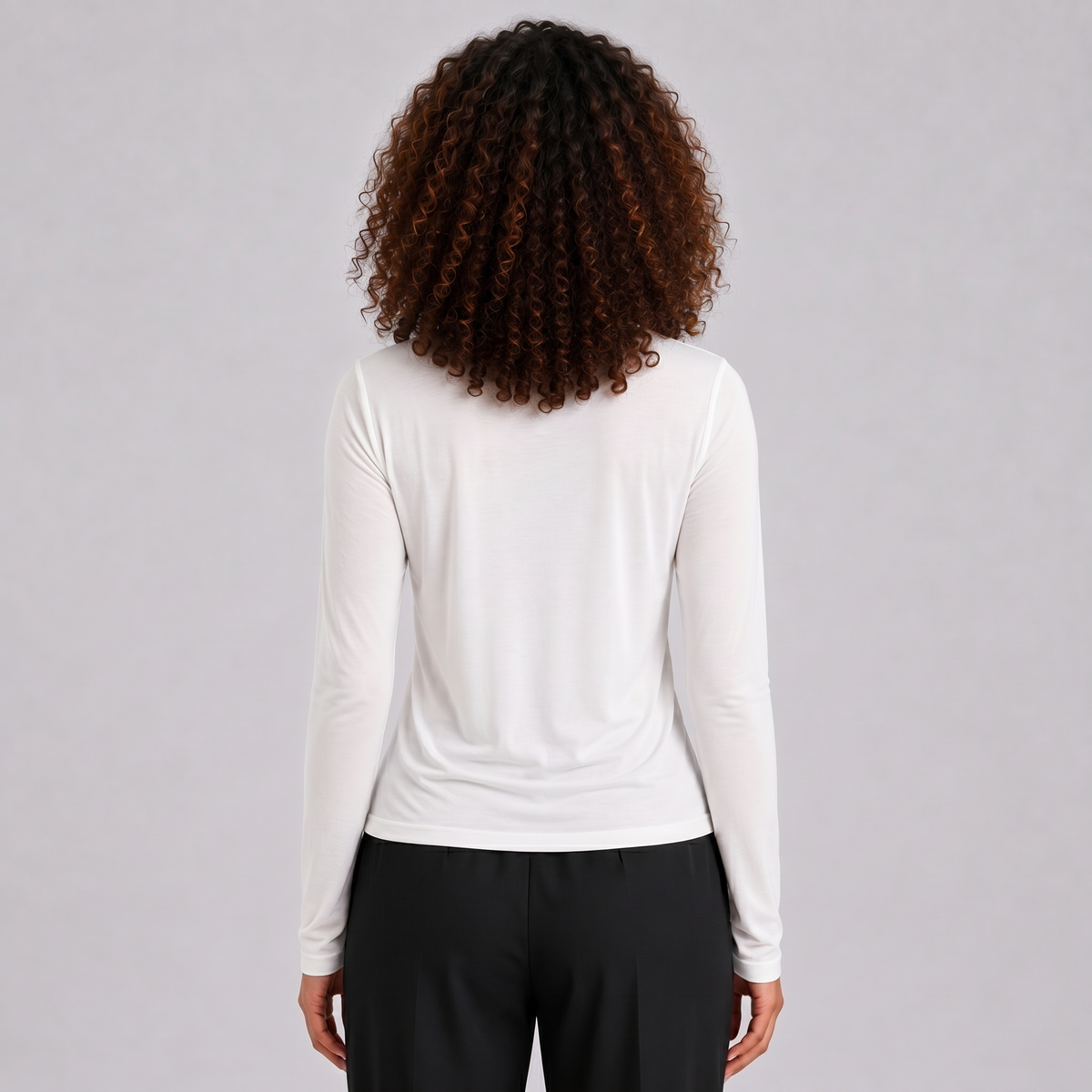 Swing Collar Long Sleeve Top