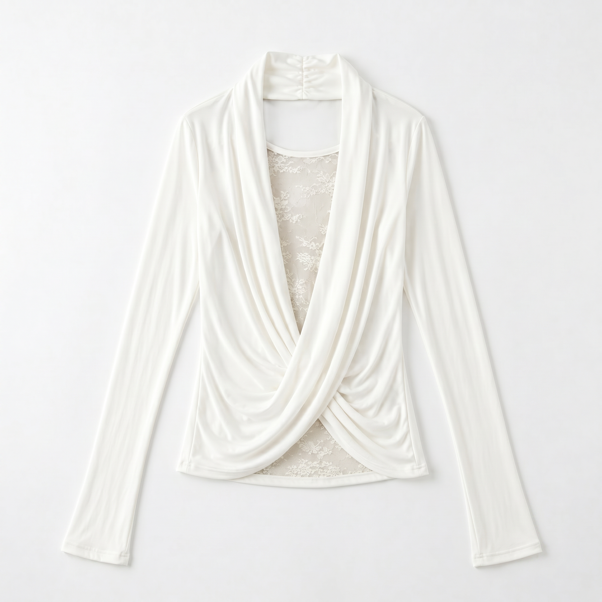 Swing Collar Long Sleeve Top