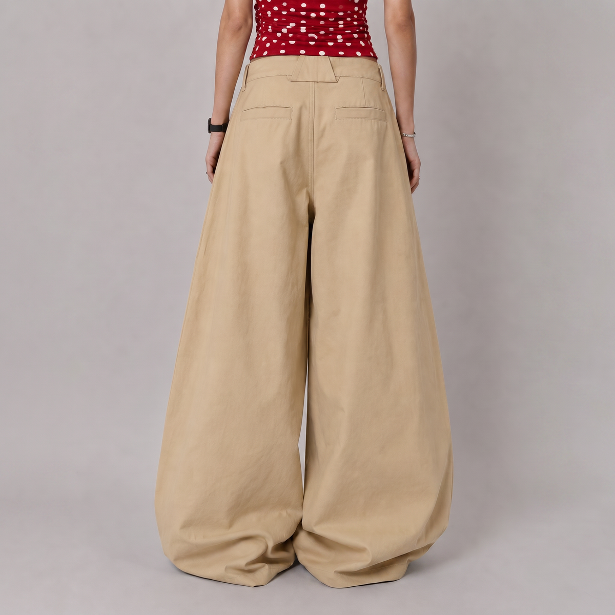 Pleated Barrel Pants
